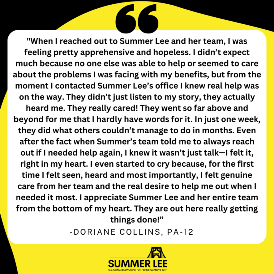 testimonial from Doriane Collins